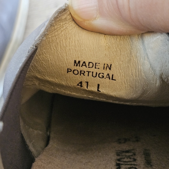 Birkenstock Barrie Leather Slip-On Shoes Unisex 41 Grey Leather - Picture 9 of 9